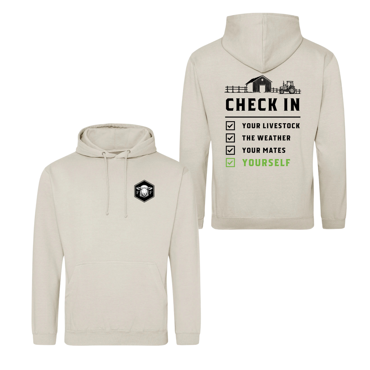 Mental Health Check in Heavyweight Hoodie