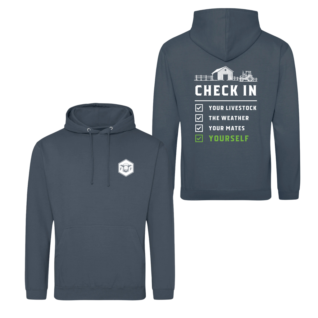 Mental Health Check in Heavyweight Hoodie