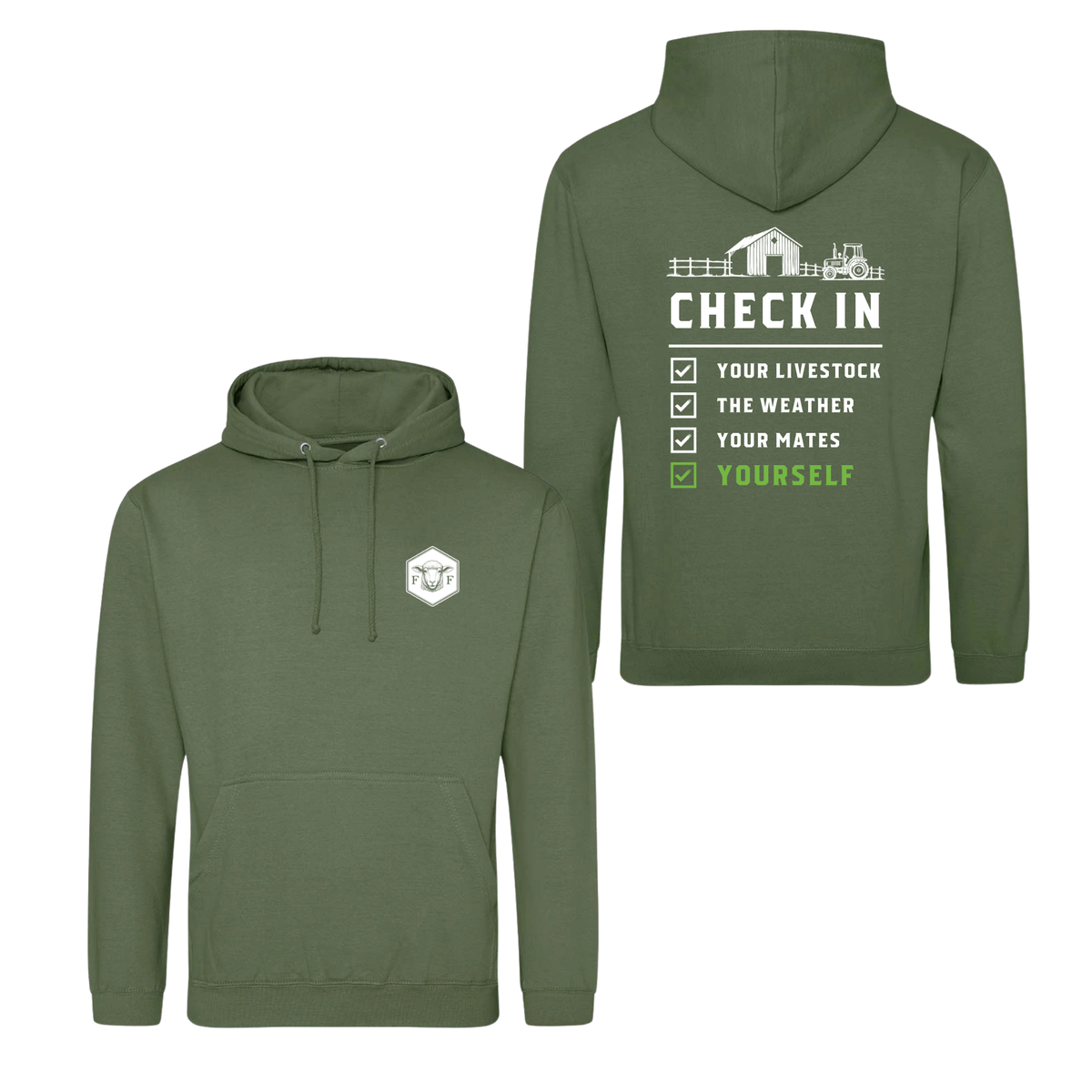 Mental Health Check in Heavyweight Hoodie