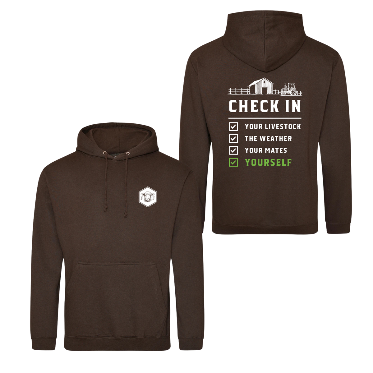 Mental Health Check in Heavyweight Hoodie