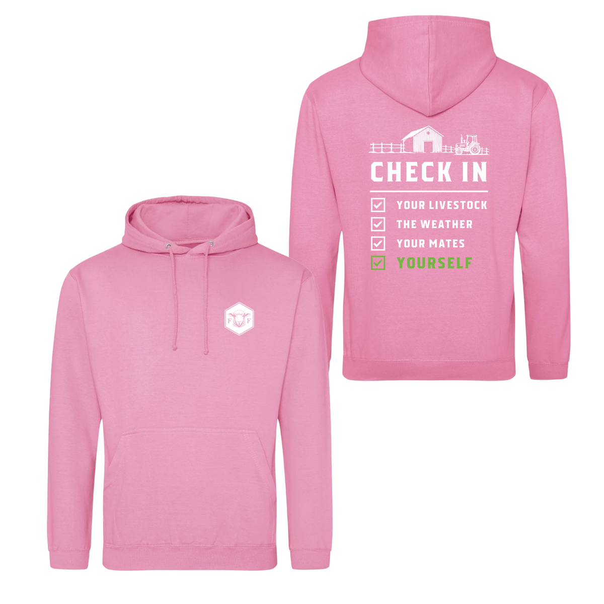 Mental Health Check in Heavyweight Hoodie