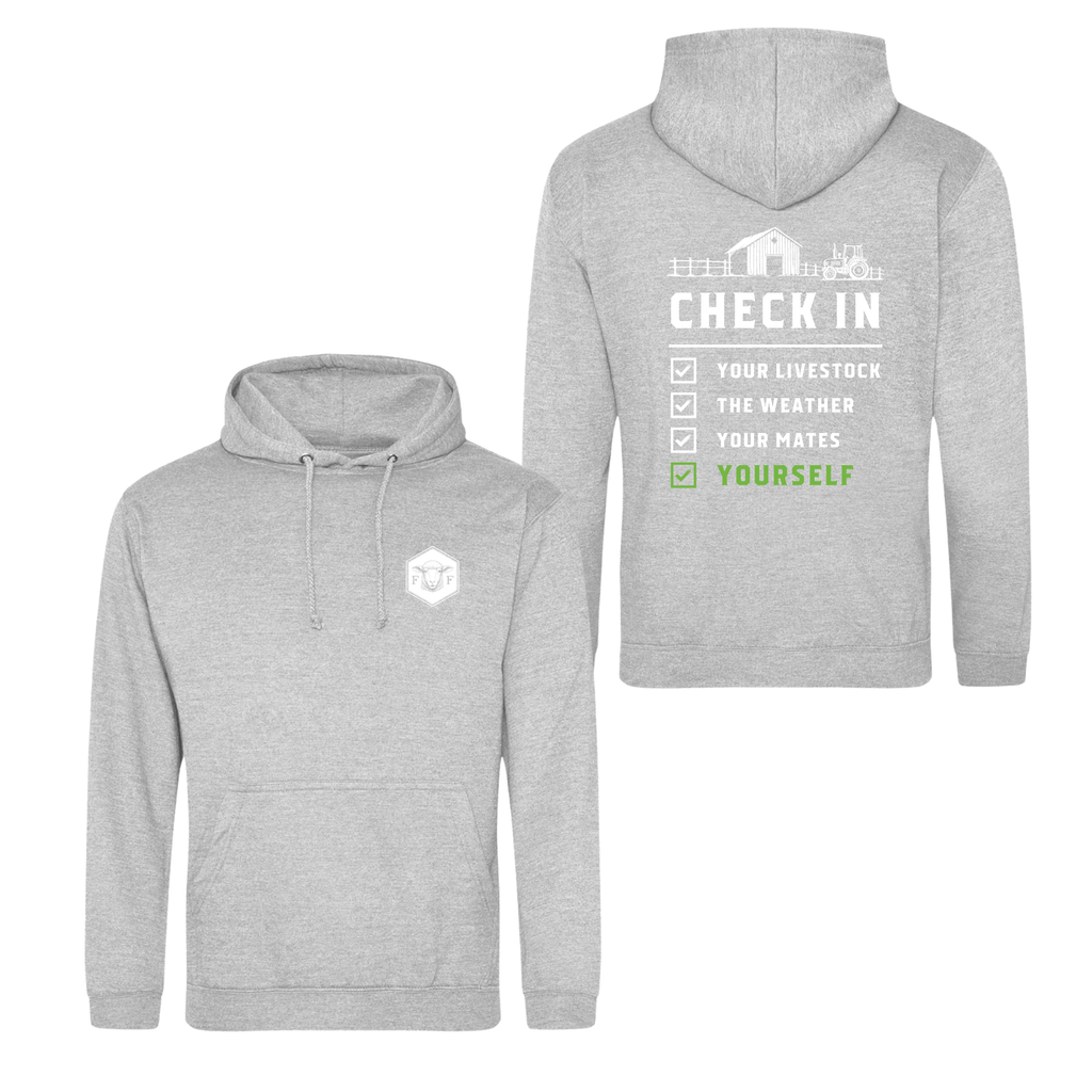 Mental Health Check in Heavyweight Hoodie