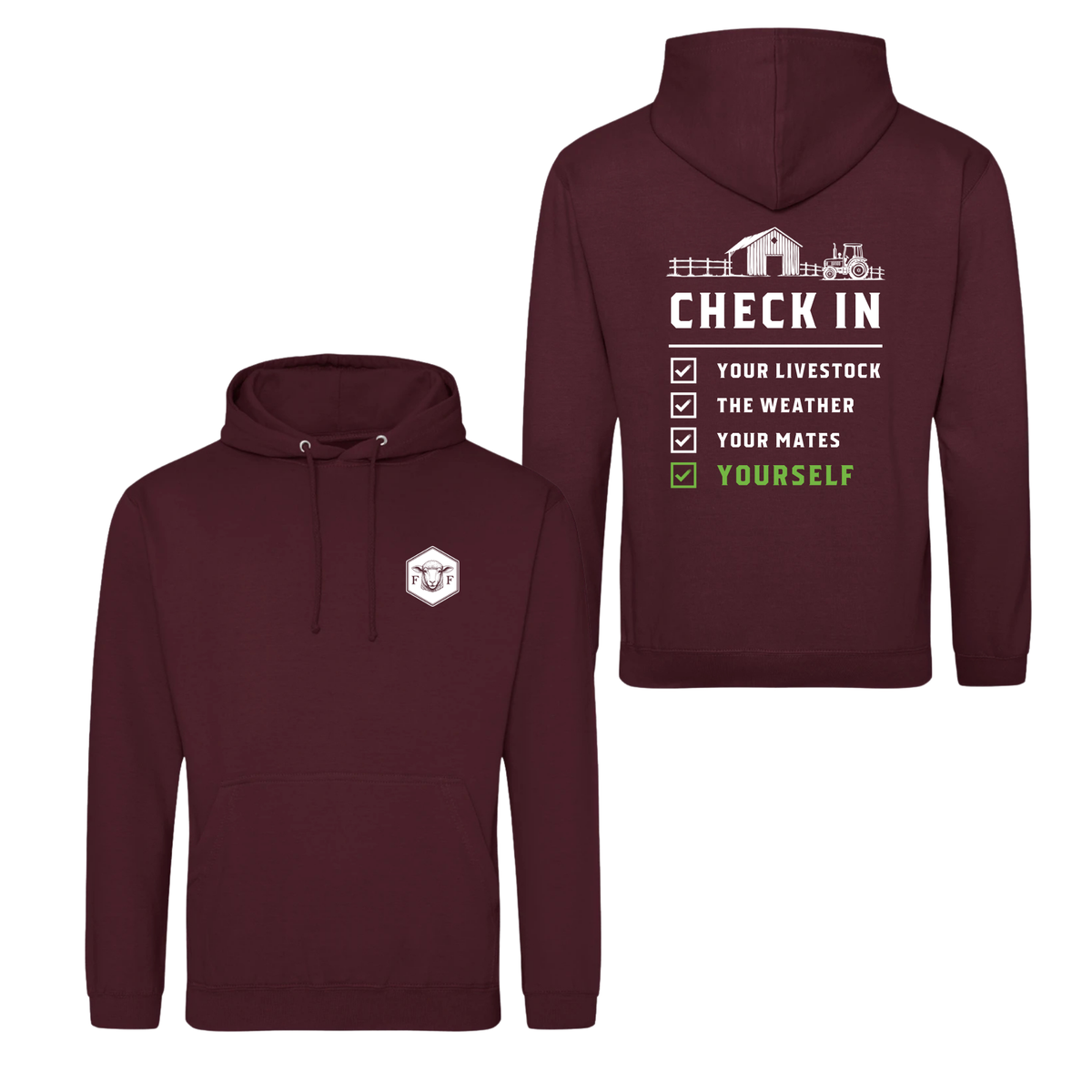 Mental Health Check in Heavyweight Hoodie