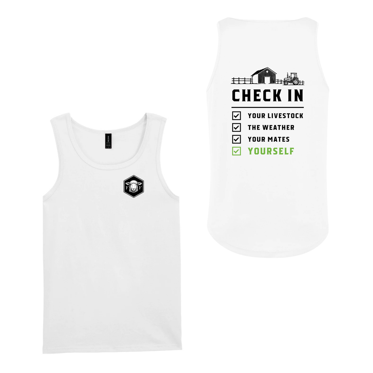 Mental Health Check in Woman's Vest
