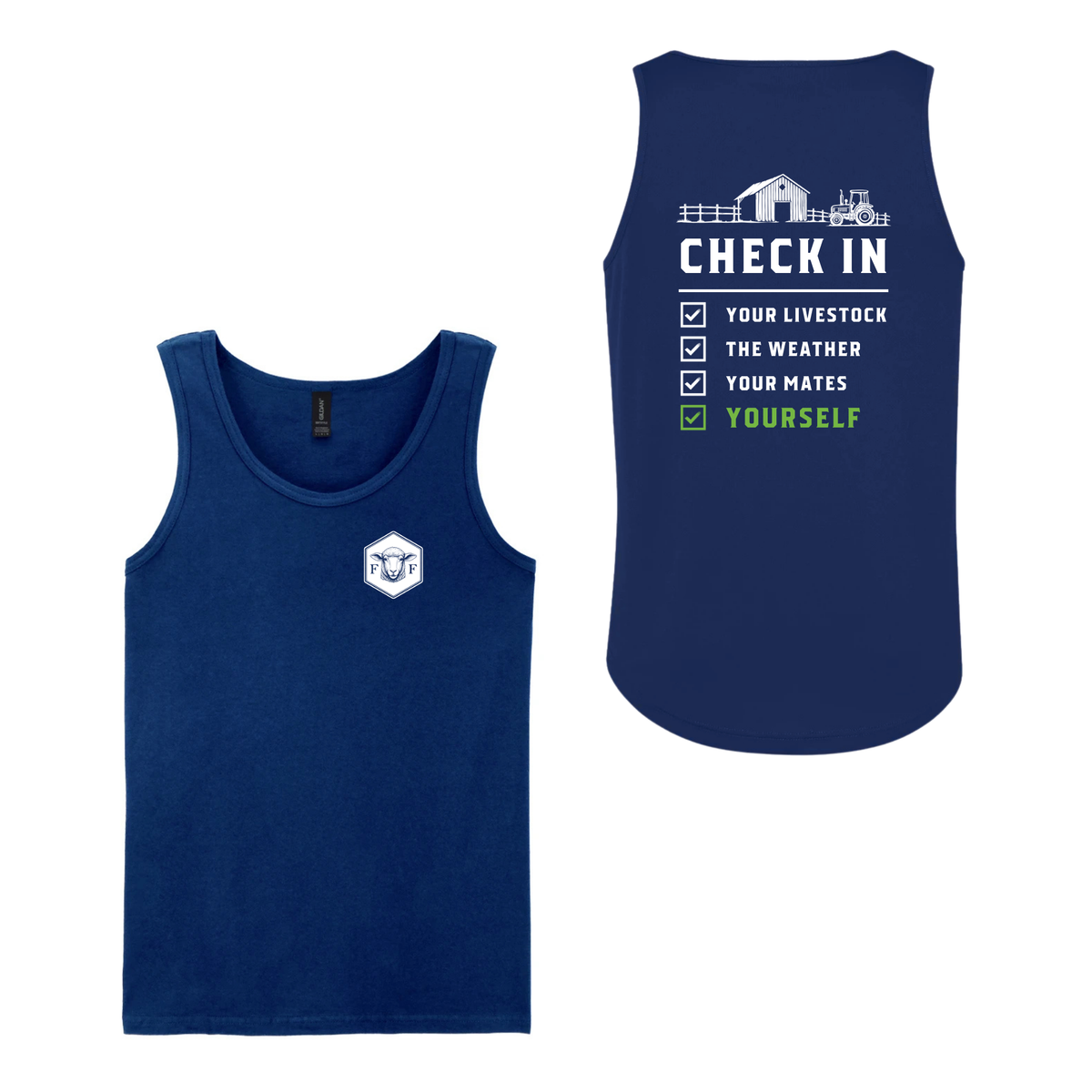 Mental Health Check in Men's Vest