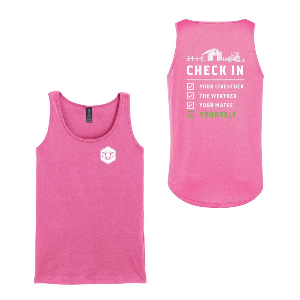 Mental Health Check in Woman's Vest
